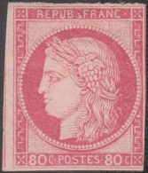 Colonies Générales 1872 Y&T 21. Cérès 80 C Gros Chiffres. Neuf Avec Charnière, Défauts, Mais Très Frais - Cérès