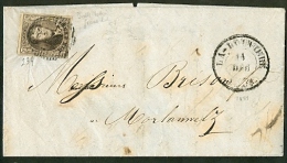 Lettre De La Louvière Laminoirs Boucquéau Vers Morlanwelz Datée Du 14/12/1851 - 1851-1857 Medaillen (6/8)