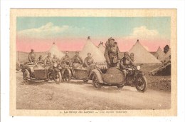 LA CAVALERIE - AVEYRON - CAMP DU LARZAC - UNE SECTION MOTORISEE - MOTO - SIDE CAR - La Cavalerie
