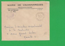 LETTRE BOUCHES DU RHONE VAUVENARGUES En Franchise - 1961-....