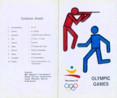 BARCELONA OLYMPIC GAMES STAMP FOLDER FDC NEPAL 1992 MINT - Ete 1992: Barcelone