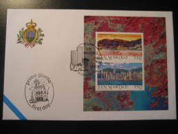 San Marino 1997 Kong Kong China Chine Bloc Cover Italy - Lettres & Documents