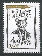 ANDORRE. Poête Catalan Albert Estève. Un T-p Neuf ** - Unused Stamps