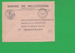 LETTRE BOUCHES DU RHONE LA BOUILLADISSE En Franchise Marie De Becodene - 1961-....