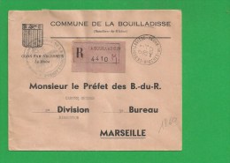 LETTRE BOUCHES DU RHONE LA BOUILLADISSE Recommandé En Franchise - 1961-....