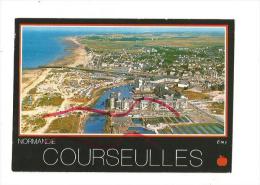 Cpm 142651 Courseulles Sur Mer , Vue Générale Aérienne , Au Premier Plan Parcs à Huitre De L'ile De Plaisance - Courseulles-sur-Mer