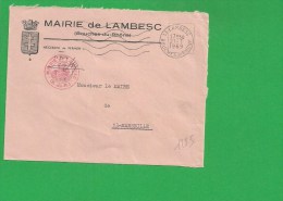 LETTRE BOUCHES DU RHONE LAMBESC Secap Ondulé Tad à Droite  En Franchise - 1961-....