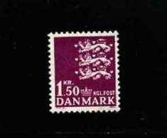 DENMARK/DANMARK - 1962  DEFINITIVE  1.50  Kr.  ROSE  MINT NH - Ungebraucht