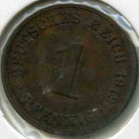 Allemagne Germany 1 Pfennig 1912 A J 10 KM 10 - 1 Pfennig