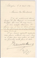 Lettre De M. A. J. Van Overstraeten, Meunier En Colère à Elinchen, à Louis Weissenbruch 1920 - Levensmiddelen