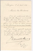 Lettre De M. A. J. Van Overstraeten, Meunier En Colère à Elinchen, à Louis Weissenbruch 1920 - Lebensmittel