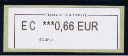 ATMS, PAPIER BLANC, EC 0.66,  PROTOTYPE NABANCO, MERIEL, SANS CODE DATAMATRIX - 2010-... Illustrated Franking Labels