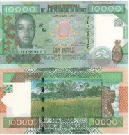 Attractive GUINEA  10'000  Francs Guinees   (2007)    P42a  UNC - Guinée