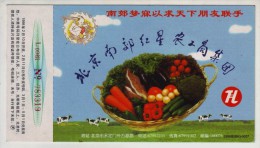 Holstein Cow Farm,vegetable Carrot,pepper,tomato,cucumber,cauliflower,eggplant,CN 98 Red-star Group Pre-stamped Card - Légumes