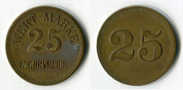 N93-0347 - Monnaie De Nécessité - Strasbourg / Strassburg - W.Korsmeier - 25 Pfennigs - Monétaires / De Nécessité