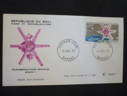 Mali 4 Enveloppes Telecom.spatiales 13/07/1970 Bamako - Afrique