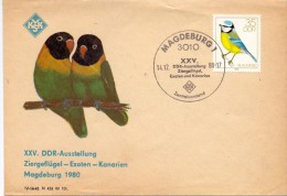 Fauna Birds XXV DDR-Austellung Ziergeflugel Exoten Kanarien , Magdeburg Special Cancelation (01.16franc0030) - Umschläge - Gebraucht