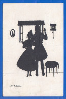 Scherenschnitt; Paar; 1921 - Scherenschnitt - Silhouette