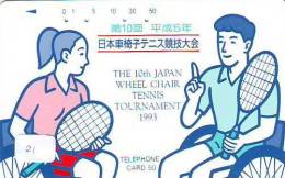 Télécarte Le Fauteuil Roulant Sport WEELCHAIR TENNIS (21) Japan ROLSTOELTENNIS Phonecard - Sport