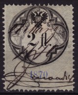 1870 Austria - Revenue / Tax Stamp - 2 Fl - Used - Fiscaux
