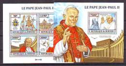 Burundi 2005 Y Personalities Pope John Paul II Block + Minisheet MNH - Ongebruikt