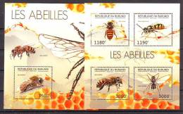 Burundi 2012 Y Fauna Insects Bees Block + Minisheet MNH - Unused Stamps