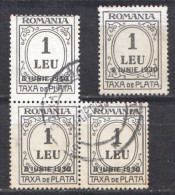 Rumänien; Portomarken; 1930; Michel 64 O; Aufdruck 8 Iunie 1930; Bild2 - Vrijstelling Van Portkosten