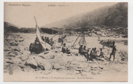 LAOS - Sur Le Mékong, Un Rapide Aux Basses Eaux, Halte De Pêcheurs - Laos