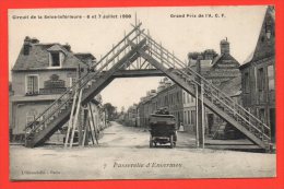 Circuit De La Seine Inférieure 6 Et 7 Juillet 1909 Grand Prix De A.C.F. (7) Passerelle D'ENVERMEU. (animation) - Envermeu