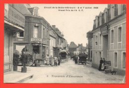 Circuit De La Seine Inférieure 6 Et 7 Juillet 1909 Grand Prix De A.C.F. (6) Traversée D'ENVERMEU. (belle Animation) - Envermeu