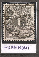 N°43 Avec Oblitération Grammont - 1869-1888 León Acostado