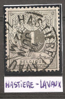 N°43 Avec Oblitération Hastière-lavaux - 1869-1888 León Acostado