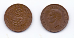 New Zealand 1/2 Penny 1947 - New Zealand