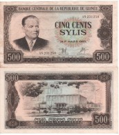 GUINEA  500  Sylis   TITO At Left  1980   P27a   VF+ - Guinée