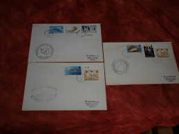 BAT Et Falklands Lot De 3 Enveloppes - Bases Antarctiques