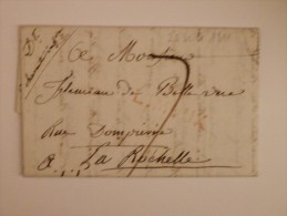 MARQUE POSTALE DE LIMOUX A LA ROCHELLE DU 25 SEPTEMBRE 1811 (BUREAU DE RECETTE DE PORT DU) - 1801-1848: Voorlopers XIX