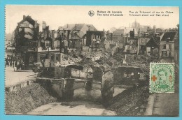 152 Op Kaart " Ruines De Louvain / Rue De Tirlemont Et Rue Du Chène " Met Stempel LOUVAIN 1F LEUVEN - 1918 Croix-Rouge