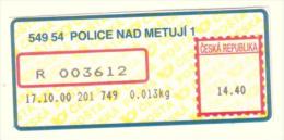 Czech Rep. / APOST (2000) 549 54 POLICE NAD METUJI 1 (A01136) - Other & Unclassified