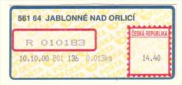 Czech Rep. / APOST (2000) 561 64 JABLONNE NAD ORLICI (A01147) - Other & Unclassified