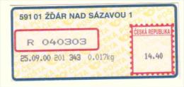 Czech Rep. / APOST (2000) 591 01 ZDAR NAD SAZAVOU 1 (A01197) - Other & Unclassified