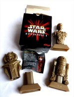 STAR WARS 1995 RARE BOITE PUBLICITAIRE KELLOGG'S AVEC 3 FIGURINES BUSTES STAR WARS + NOTICES (1) - Episode I