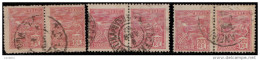Brésil 1920. ~ YT 174 Paire Par 3 - 200 R. Aviation - Used Stamps