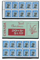 Canada **    Carnet N° 409a-410a -   Noel - 2 Bandes De 10 Timbres Papier Fluorescent - Volledige Velletjes