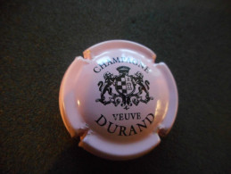 CAPSULE Champagne VEUVE DURAND - Noir Sur Fond Rose Clair - Durand (Veuve)