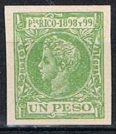 Sello 1 Peso, Repro PUERTO RICO  Num  148 * - Porto Rico