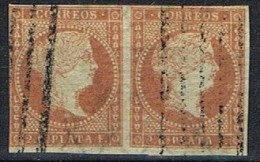 Par Sellos 2 Real Plata ANTILLAS, Cuba, Colonia Española, Num  3 º - Kuba (1874-1898)