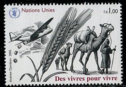 (cl.11 - P.34) Nations Unies - Genève ** N° 539  (ref. Michel Au Dos) - Avion Larguant Des Vivres, épis De Céréale, Drom - Nuevos