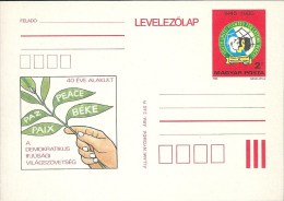 3514 Hungary Postcard Youth Peace Organization Emblem WFDY Unused - Sonstige