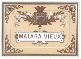 Vins Et Spiritueux/Trés Belle étiquette/Malaga Vieux /Jaune  Pastel/Dorée/Vers 1900-1910    ETIQ24 - Autres & Non Classés