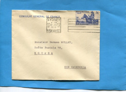 MARCOPHILIE-Lettre Australia-cad 1948 Pour NLLE CALEDONIE FSE Stamp+N° 169  UPU-75° Anniversaire - Bolli E Annullamenti